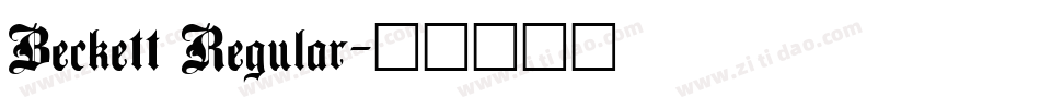 Beckett Regular字体转换